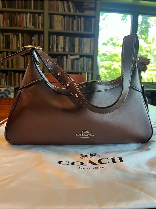 Coach Handbags - Coach Ella Leather Shoulder Bag - Burnished Redwood